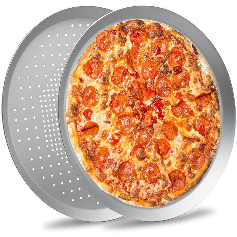 lameishuju Pizza Pan With Holes,11.5 Inch Pizza Pan Crisper Set Of 2
